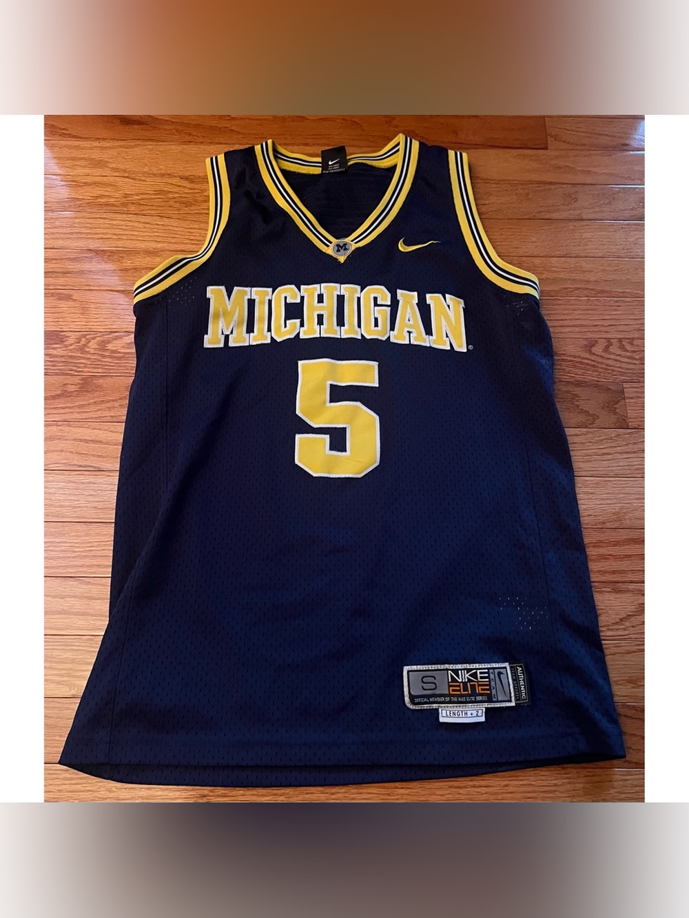 Vintage Nike Elite Michigan Wolverines #5 Basketball Jersey — NWOT